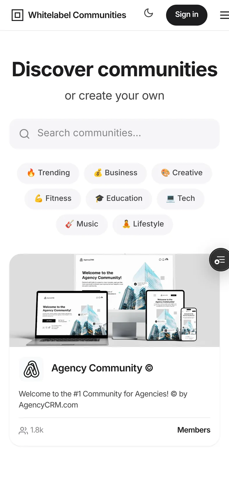 Version 6 phone screenshot